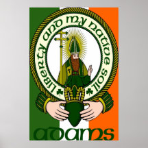Impresión del poster del lema del clan de Adams