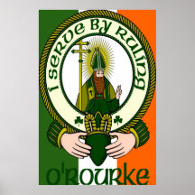 Impresión del poster del lema del clan de O'Rourke