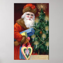 Impresión del poster del navidad de Papá Noel del 