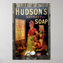 Impresión del poster del vintage del jabón de Huds