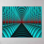 Impresión del poster: Túnel con estalagmitas