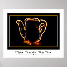 Impresión del tiempo del té poster
