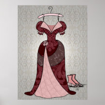 Impresión del vestido del Victorian Posters