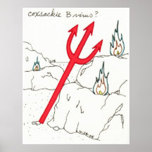 Impresión del virus de Coxsackie B Poster