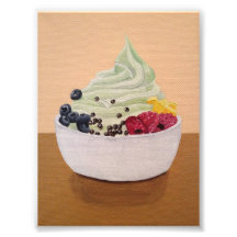 Impresión del yogurt congelado arte fotografico