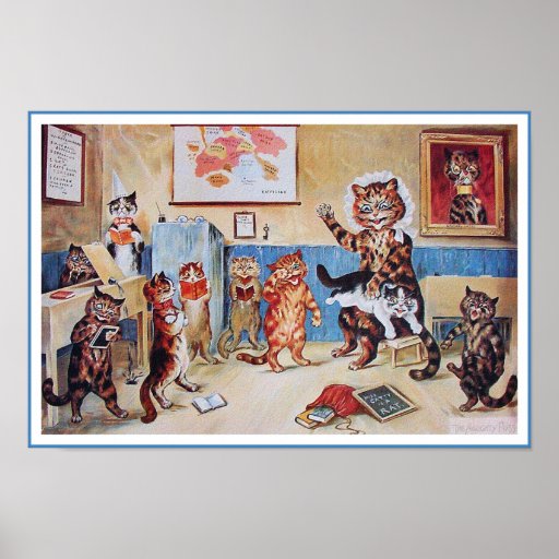 Impresión divertida del poster de los gatos:  El P