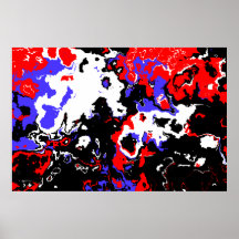 Impresión enojada del arte abstracto del cerdo poster