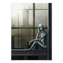 impresión enterada de la foto del scifi del robot 