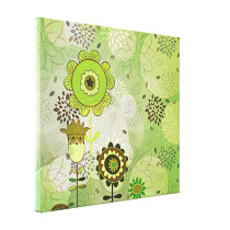 Impresión estirada mural verde decorativo de la lo impresiones de lienzo