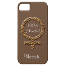 Impresión femenina del Muestra-Leopardo+Nombre iPhone 5 Carcasa