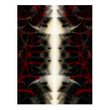 Impresión firmada fractal gótico espinal de Paisle Tarjeta Postal