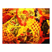 Impresión floral abstracta del florero arte con fotos