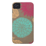 Impresión floral de la granada y del trullo Case-Mate iPhone 4 protector