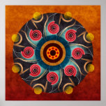 Impresión floral del arte del vector del extracto  poster
