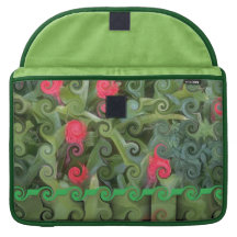 Impresión floral Rizado-Linda Fundas Para Macbook Pro