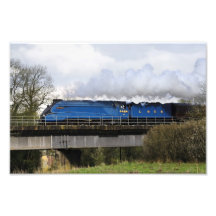 Impresión fotográfica del tren del vapor de la "ag