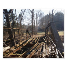 Impresión fotográfica rústica del puente 10x8