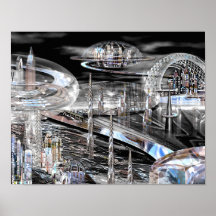 Impresión futurista de la ciudad de Metempirics Impresiones