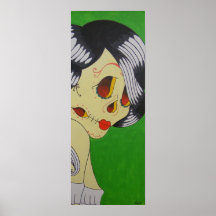 Impresión gitana de la mujer poster