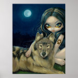 Impresión gótica del arte de la fantasía de la lun poster