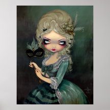 Impresión gótica lowbrow del arte rococó de la mas impresiones