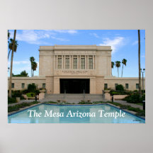 Impresión grande del templo del Mesa Arizona Poster