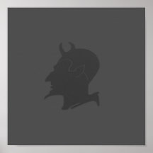 Impresión Halloween moderno del ~ del perfil del d Poster