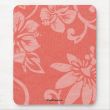 Impresión hawaiana roja Mousepad Tapete De Ratones