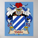 Impresión heráldica del escudo de armas de Valdes Impresiones