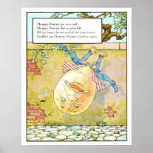 Impresión Humpty Dumpty del cuarto de niños del vi Poster