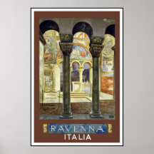 Impresión Italia Ravena del poster del vintage