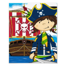 Impresión linda de la foto del pirata y de la nave