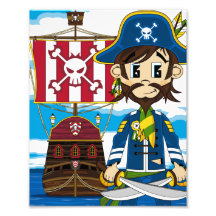 Impresión linda de la foto del pirata y de la nave