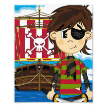 Impresión linda de la foto del pirata y de la nave