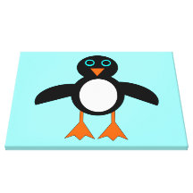 Impresión linda de la lona del pingüino impresión en lona