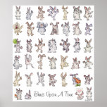 Impresión linda del poster del cuarto de niños de 