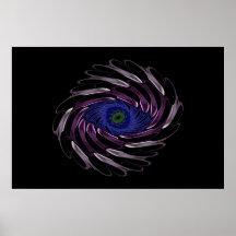 Impresión líquida metálica del poster del ojo