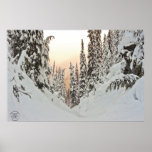 Impresión llenada nieve del arte de la reguera posters