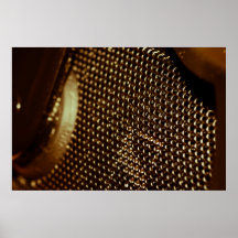 Impresión macra estupenda de los auriculares poster