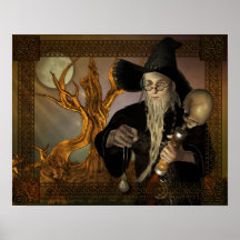 Impresión mágica del ejemplo de la fantasía de los posters