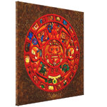 Impresión maya \ azteca del ~ de AZTECA de Sun del Lona Envuelta Para Galerías