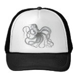 Impresión náutica del pulpo del steampunk del vint gorro