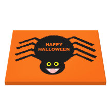 Impresión negra de la lona de la araña de Hallowee Lona Estirada Galerias