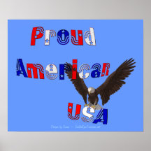 Impresión patriótica americana orgullosa del poste