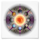 Impresión planetaria de la foto de la mandala