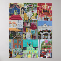 Impresión/poster del collage de Fontainebleau