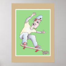 Impresión/poster del DIBUJO ANIMADO del VERDE del 