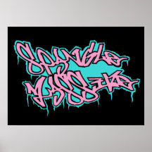 Impresión/poster rosados spanglemassive del logoti