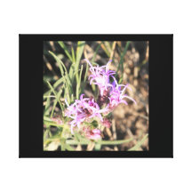 Impresión púrpura de la lona de la flor lona envuelta para galerias