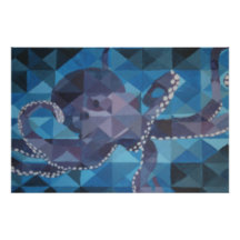 Impresión púrpura del pulpo fotografias